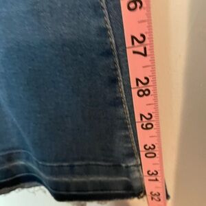 I.N.C. Blue Denim Jeans High rise Bootcut pull on Sz 14